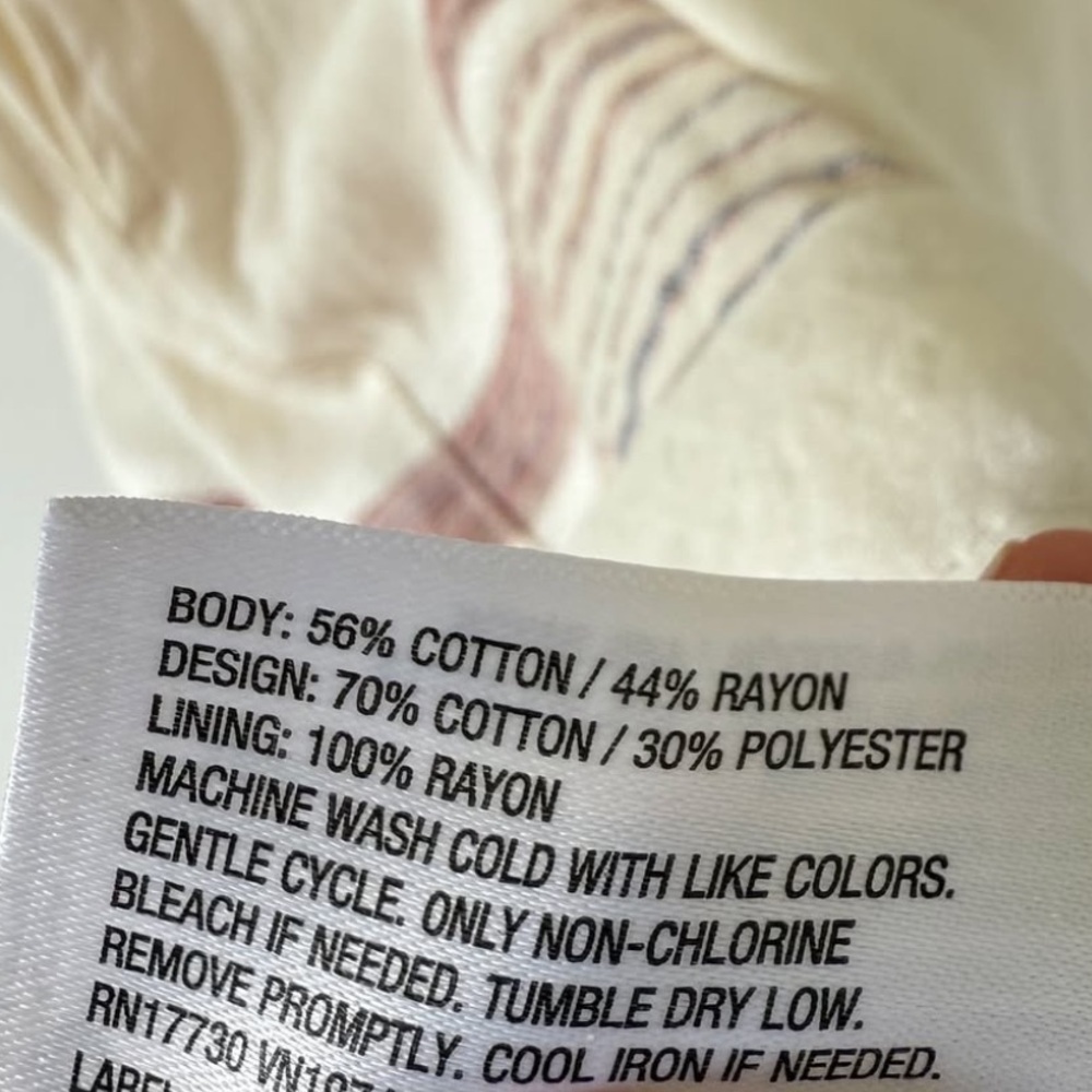 NWOT Universal Thread Cream and Pale Pink Detail Relaxed Fit Sundress Size Large - Picture 7 of 7